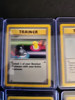 Lot of 11 Vintage 1995 Pokeman Trainer Cards NM Never Played - Image 4