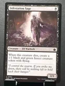 MTG 0064 INFESTATION SAGE Elf Warlock Foundations card⚔NM/MT - Image 1