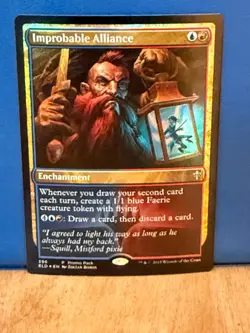 MTG Magic The Gathering Improbable Alliance Foil Promo Enchantment - Image 1