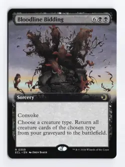 Bloodline Bidding (Extended Art) #359 Rare MTG Lorwyn Eclipsed ECL PACK FRESH - Image 1