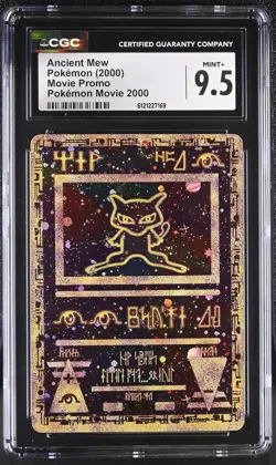 CGC 9.5 MINT+ Ancient Mew 2000 Movie Promo Reverse Holo Pokemon Card - Image 1