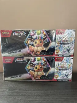 Pokemon Prismatic Evolutions Sam’s Club Surprise Box + Booster Bundle Lot of 2 - Image 1