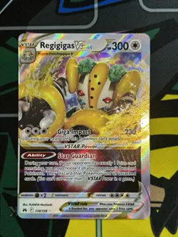 Pokemon Card - Error Miscut Regigigas VSTAR Crown Zenith 114/159 Ultra Rare - Image 1