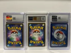 Pokemon Slabbed Cards Set of 3. Toedscruel CGC 10. Psyduck PCG 9. Rayquaza CGC 8 - Image 2