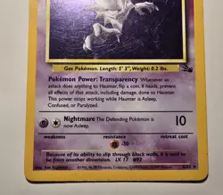 Pokemon Haunter #6 Fossil Set Holo Rare 1999 WOTC- MP - Image 3