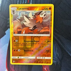 Lycanroc 76/131 Forbidden Light Rare Pokemon Reverse Holo NM 2018 - Image 1