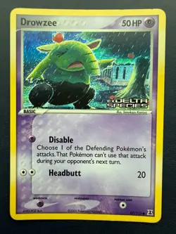 2005 Pokemon EX Delta Species Drowzee Reverse Holo #67/113 - Image 1