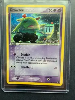 2005 Pokemon EX Delta Species Drowzee Reverse Holo #67/113 - Image 3
