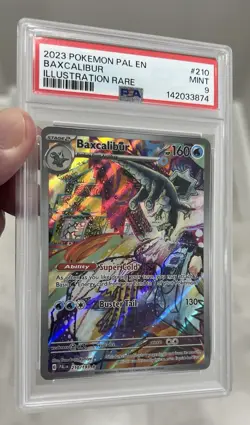2023 POKEMON PAL EN-PALDEA EVOLVED ILLUSTRATION RARE #210 BAXCALIBUR PSA 9 - Image 1