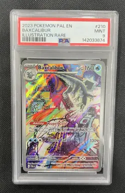 2023 POKEMON PAL EN-PALDEA EVOLVED ILLUSTRATION RARE #210 BAXCALIBUR PSA 9 - Image 3