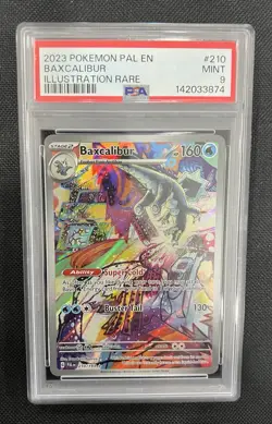 2023 POKEMON PAL EN-PALDEA EVOLVED ILLUSTRATION RARE #210 BAXCALIBUR PSA 9 - Image 4