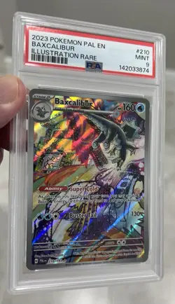 2023 POKEMON PAL EN-PALDEA EVOLVED ILLUSTRATION RARE #210 BAXCALIBUR PSA 9 - Image 5