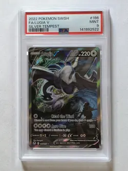 2022 Pokemon SWSH Silver Tempest Lugia V #186/195 PSA 9 - Image 1