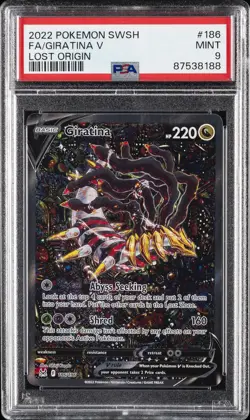 2022 POKEMON SWORD & SHIELD LOST ORIGIN #186 FULL ART/GIRATINA V PSA 9 - Image 1