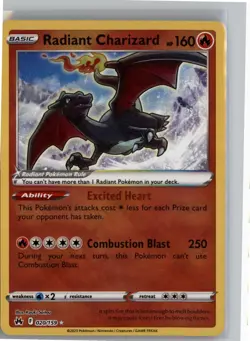RADIANT CHARIZARD 020/159 RADIANT RARE CROWN ZENITH POKEMON NM - Image 1