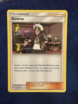 Pokemon Guzma Uncommon # 115/147 - Sun & Moon Burning Shadows - LP - Image 1