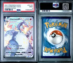 2021 POKEMON SWORD & SHIELD SHINING FATES #SV107 FULL ART/CHARIZARD VMAX PSA 9 - Image 1