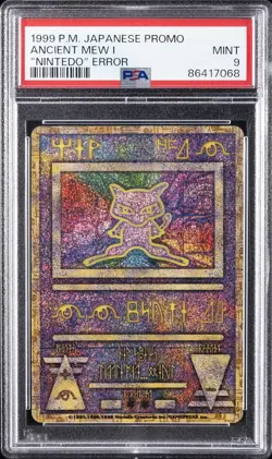 1998-99 POKEMON JPN POKEMON JPN PROMO "NINTEDO" ERR ANCIENT MEW I PSA 9 - Image 1