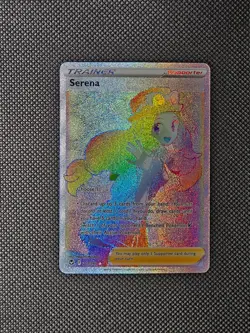 Pokemon TCG Serena 207/195 Rainbow Rare Trainer Silver Tempest Sword & Shield - Image 1