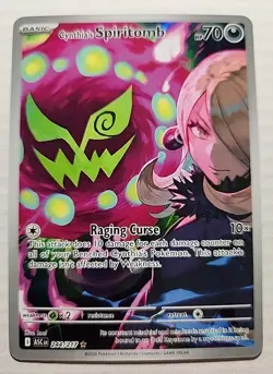 Pokemon TCG Cynthia's Spiritomb 244/217 Rare Full Art 70 HP Basic ASC EN 2026 - Image 1