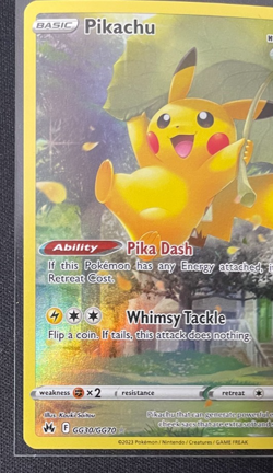Pokemon Pikachu GG30/GG70 Crown Zenith Galarian Gallery Ultra Rare Holo English - Image 4