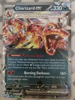 Pokemon TCG Charizard ex 125/197 Obsidian Flames Ultra Rare Holo NM - Image 1