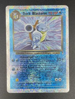 Pokemon Dark Blastoise 70 HP Holo Rare Legendary Collection 4/110 Reverse Holo - Image 1