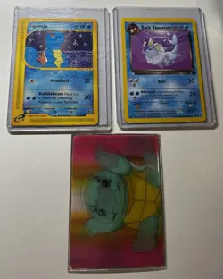 Pokemon TCG Squirtle Vaporeon Mixed Lot of 5 Vtg English & 2011-2012 Japanese LP - Image 3