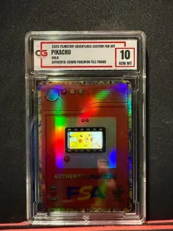 🔥PIKACHU 35MM RARE FILM FRAME CELL FROM POKEMON THE MOVIE 2000 CG 10 🔥 - Image 1