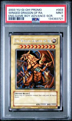 PSA 9 Winged Dragon of Ra GBI-003 Secret Rare Promo YuGiOh English Holo #1 - Image 1