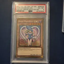 YuGiOh Blue-Eyes White Dragon + Dark Magician girl graded 8 and 6 1st editions - Image 3