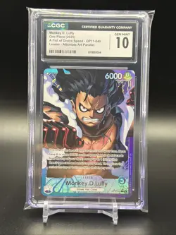 ONE PIECE Monkey D. Luffy OP11-040 Alternate Art CGC 10 GEM MINT - Image 1