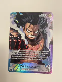 One Piece Monkey D Luffy OP11-040 A Fist of Divine Speed Alt Art Leader English - Image 1