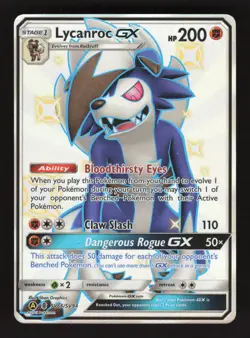 Lycanroc GX SV66/SV94 Hidden Fates Holo Full Art Pokemon Card - Image 1