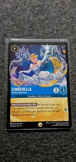 Disney Lorcana TCG Cinderella-Dream Come True Character Card 155/204 English - Image 1