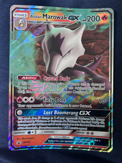 Alolan Marowak GX Jumbo Pokemon Card SM187 NM - Image 1
