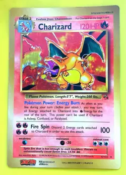 【NM/LP】Charizard Vintage CoroCoro Jumbo Pokemon Card - Image 1