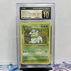 CGC 10 PRISTINE Bulbasaur 001/034 CLASSIC Collection HOLO Pokemon Card - Image 1