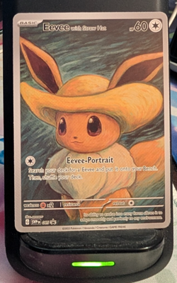 Eevee with Straw Hat Pokemon x Van Gogh Black Star Promo ACG Art Card - NM - Image 1