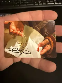 Bilbo's Ring Art Card Art Series Gold Stamped Signature LOTR NM - Image 1