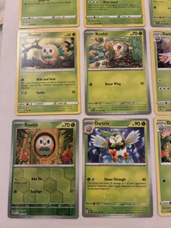 Lot Of 15 Rowlet and Dartrix Pokemon Cards - Image 2