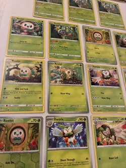 Lot Of 15 Rowlet and Dartrix Pokemon Cards - Image 3