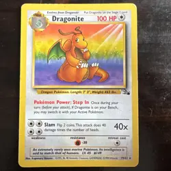 Dragonite 4/62 Non-Holo - Fossil Set - Pokemon Card - LP - Image 1