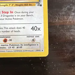 Dragonite 4/62 Non-Holo - Fossil Set - Pokemon Card - LP - Image 3