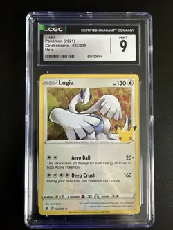 Pokemon TCG Lugia Celebrations Holo Rare Card 022/025 - Image 1