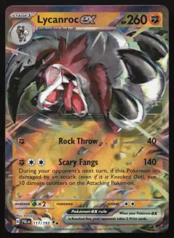 Lycanroc ex - 117/193 - Double Rare - Paldea Evolved - Pokemon Card - Image 1