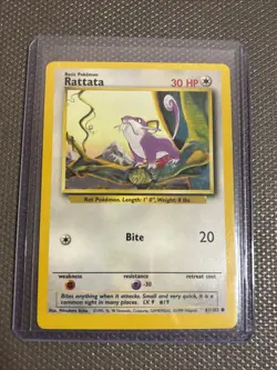 Pokemon TCG - Rattata - Base Set Unlimited - 61/102 Common - Image 1