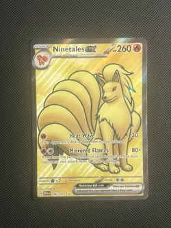Pokemon TCG Ninetales EX 186/165 S&V: 151 Ultra Rare NM Condition - Image 1