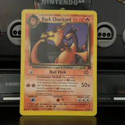 Pokemon TCG Dark Charizard 80 HP Team Rocket Rare 21/82 Nintendo English Vintage - Image 1