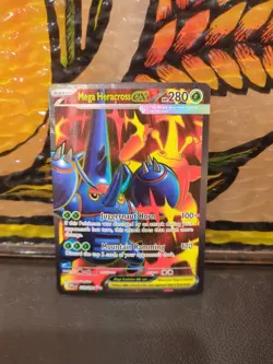 Mega Heracross ex 108/094 Ultra Rare,Holo ME02: Phantasmal Flames Pokemon Card - Image 1